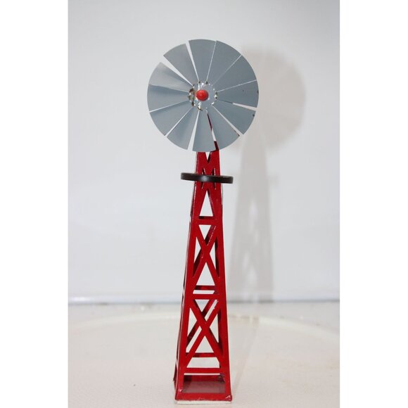 Lemax Village Accessory - Red Windmill, metal - Picture 1 of 5